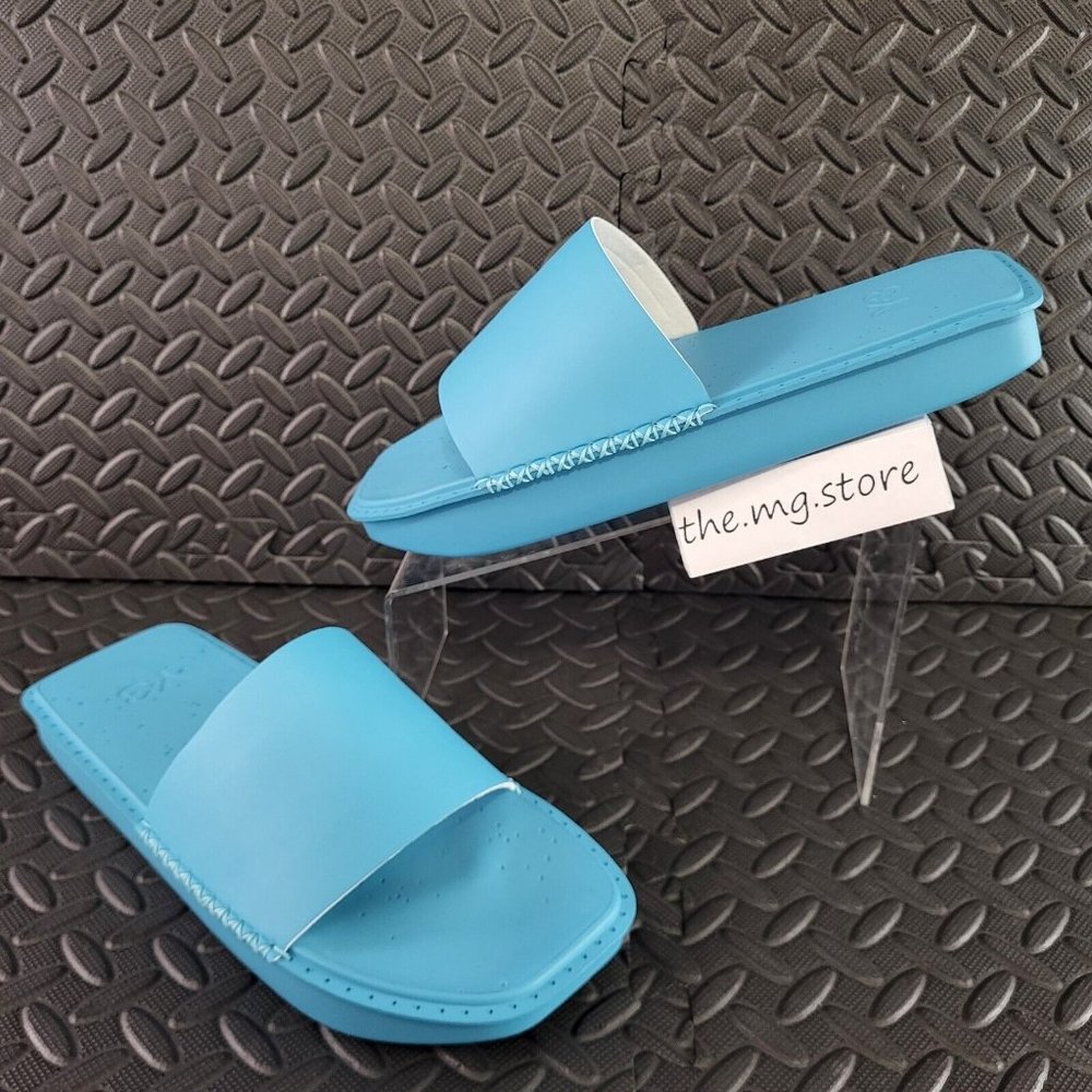 Adidas Y-3 Yohji Yamamoto Blue Cyan Water Slides Men's Sz 11/ Women's 12 ID4444